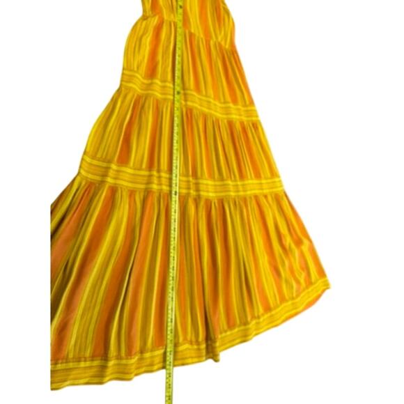 "A LOVE'S A" Tie Strap Tier Sundress SZ M Babydoll Boho Summer Fairy Core Flowy - Picture 5 of 16